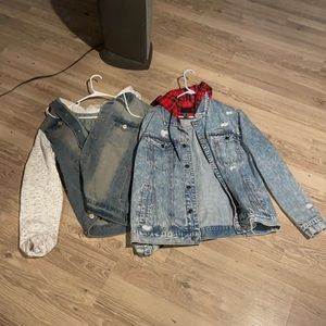 Jean jacket one for rue21 other is form forever 21